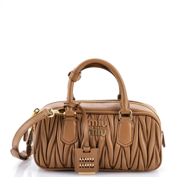 Miu Miu Handbags - Miu Miu Regular Arcadie Top Handle Bag Matelasse Leather